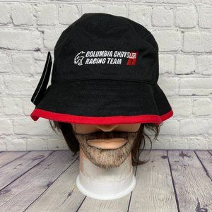 Columbia Chrysler Racing Team Bucket Hat Cap Fit Small to Large Heads Black New